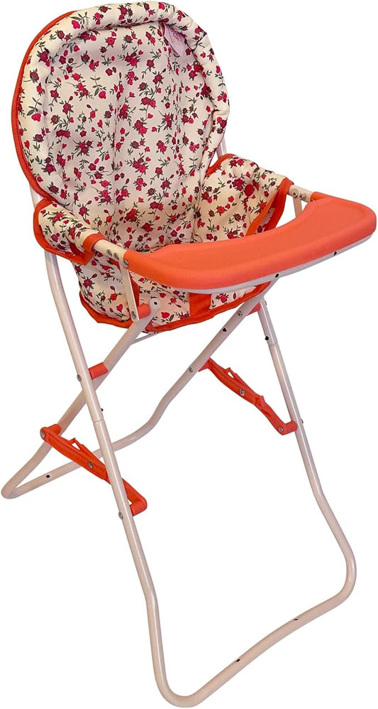 Foldable Baby Doll High Chair, Baby Doll Accessories, Dolls & Accessories Highchair Stuff for 18 Inch Doll, Doll High Chair Toy Set for Toddlers 3 Year Old Girls, 5+ Year Old Girl Doll Furniture Toys