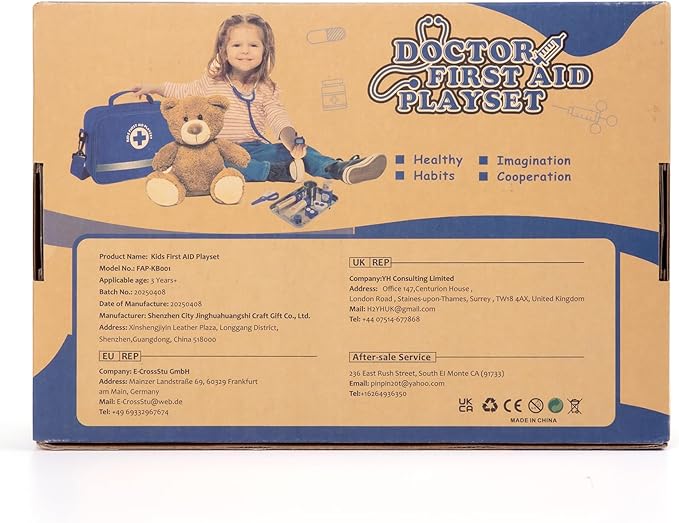 Doctor Kit for Kids, 35 Pcs Kids Doctor Kit for Toddlers 3-5 with Medical Storage Bag & Real Stethoscope, Pretend Play Doctor Set for Fun Role Playing Game