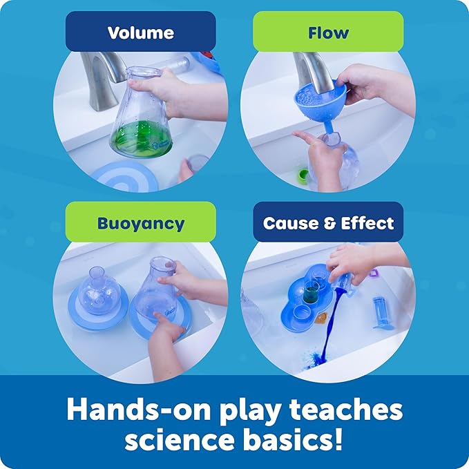 Learning Resources Splashology! Water Lab Science Kit, STEM Playtime, Water Activities, 19 Pieces, Ages 3+