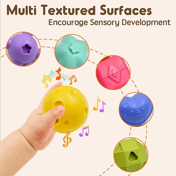 AiTuiTui Multifunction Baby Sensory Montessori Activity Cube Toys, Shape Sorter Early Learning Educational Interactive Toys for Infant Toddlers Boy Girl, Birthday Gifts Christmas Stocking Stuffers