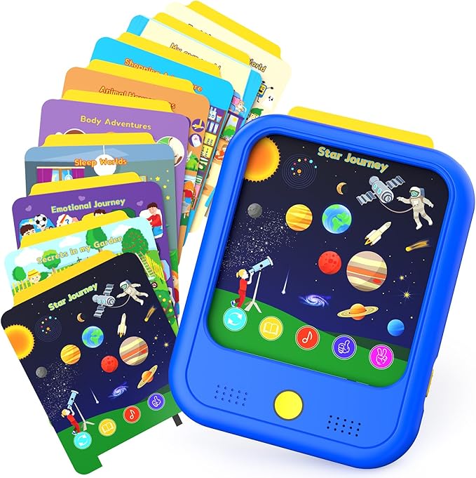 Kids Learning Tablet Educational Learning Pad for Toddlers 2-5 to Learn Alphabets, Numbers, Foods, Time, Music, Talking Cards for Toddlers，Learning Educational Toy Kids Gifts