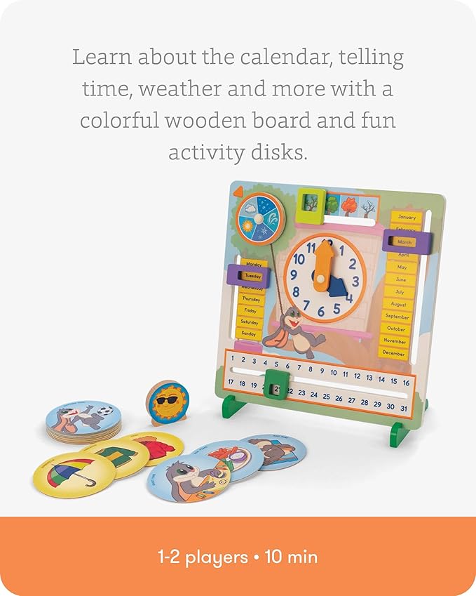 SimplyFun My Fun Day - an Engaging and Educational Activity Board- Learn About The Months, Days, Seasons and Telling Time - 1 to 2 Players - for Kids Ages 3 & Up