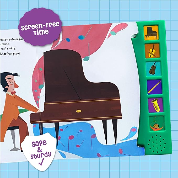 What A Noisy World - Musical Journey - Auditory Interactive Toys - Sound Books for Toddlers - Musical Book for Toddlers with 6 Different Sounds - Screen-Free Birthday Gifts