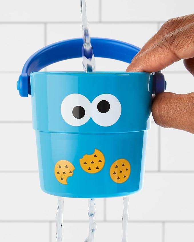 Skip Hop x Sesame Street Baby Bath Toy, Stack & Pour Bath Buckets