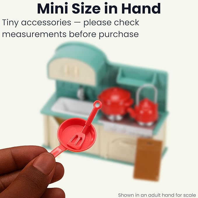 Family Kitchen Doll House — Cozy Cabin with Bunny Figure, Dining Set & Cookware, Complete Modular Dollhouse Playset for Creative Pretend Play Ages 3+