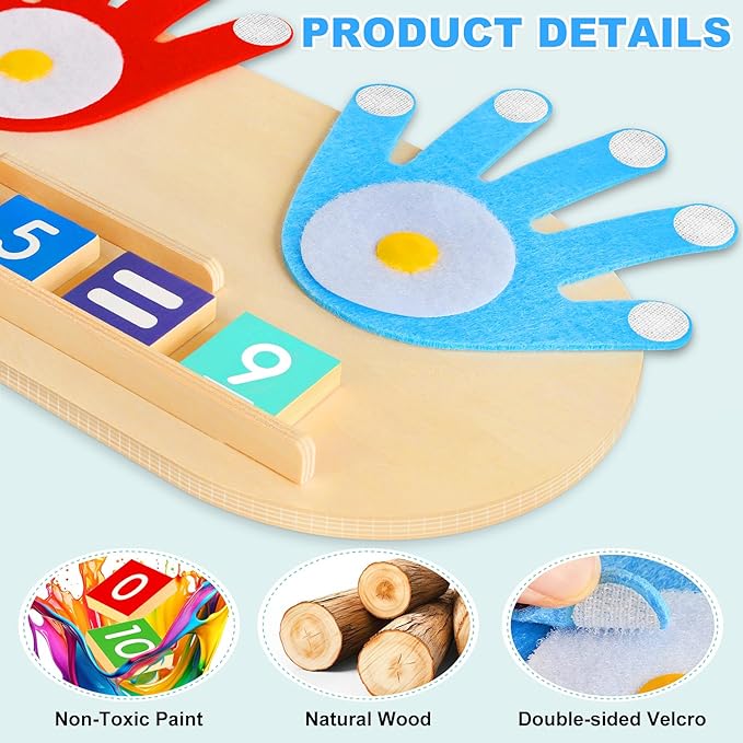 2 in 1 Preschool Learning Toys for Toddlers 2-4, Montessori Toys for 3-5 Boys Girls Birthday Gifts, Educational Math Manipulatives Number Counting Blocks & ABC Game Toys, Christmas Stocking Stuffers