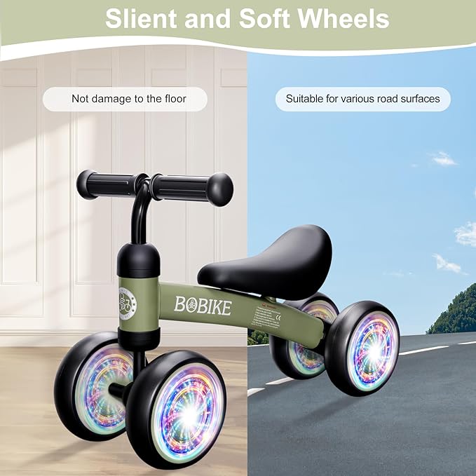 Baby Balance Bike Toys for 12-36 Months Kids Toy Boy and Girls Gifts Toddler Best First Birthday Gift Children Walker No Pedal Infant 4 Wheels Bicycle