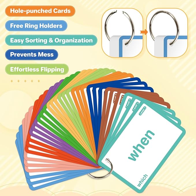 1012 Sight Words/Phonics Flash Cards, Dolch & Fry High Frequency Site Words, Learn to Read CVC Blends,Short/Long Vowel Sounds, Flash Cards Games for PreK Kindergarten 1 2 3 4 5 6 Grade,Kids 4-13 Years