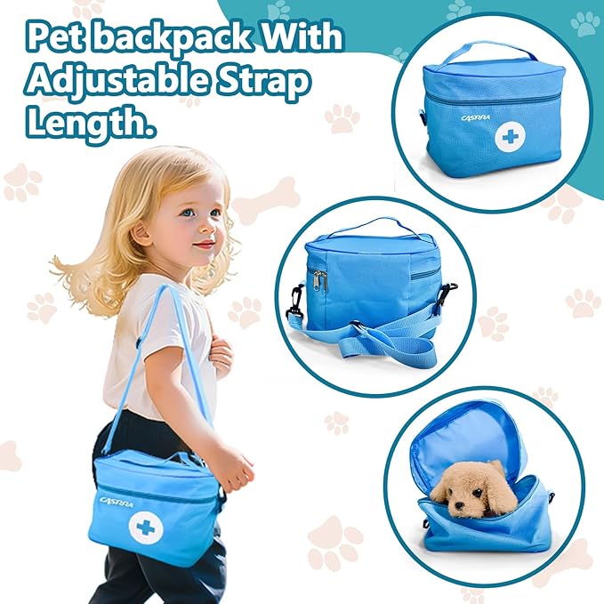 Doctor Kit for Toddlers 3-5 Doctors Play Set Toddler Girl Toys 3 4 5 Year Old Girl Birthday Gift Dog Puppy Vet Kit Kids Veterinarian Playset