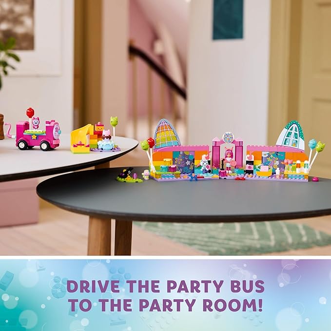 LEGO Gabby’s Dollhouse Gabby’s Party Room Disco Playset for Kids, DJ Entertainment Toy with Slide, Pink Car, and Animal Figures, Creative Role Play for Girls and Boys Ages 4 and Up, 10797