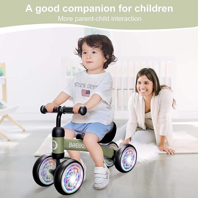 Baby Balance Bike Toys for 12-36 Months Kids Toy Boy and Girls Gifts Toddler Best First Birthday Gift Children Walker No Pedal Infant 4 Wheels Bicycle