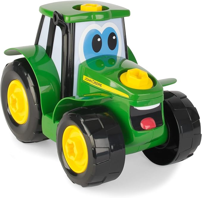 John Deere Tractor Toy and Toy Drill - Toddler STEM Take Apart Toys with 16 Individual Pieces and Kids Tools - Kids Building Toys Ages 3 Years and Up