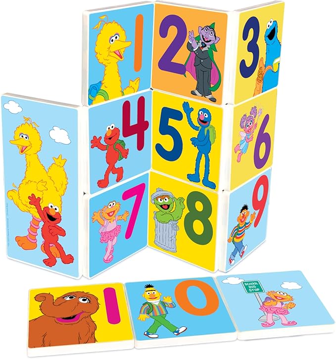 CreateOn “Sesame Street” Toy, Magnetic Kids’ Building Toys from “Sesame Street” Books, School Bus Magnet Tiles, Educational Toys for Ages 3+, 14 Pieces