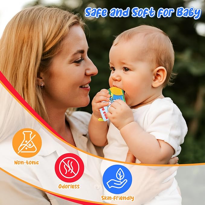 Baby Toys 6-12 Months, Barn Farm Stuffed Animals Sensory Newborn Toys for Babies Toddlers 1-3 Year Old with Rattle Crinkle Paper/Mirror/Cloth Books, Montessori Infant Toys for Boy Girl Birthday Gifts