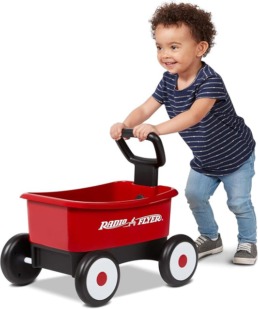 Radio Flyer My First Wagon, Push and Pull Toy Cart for Toddlers 1-4, Provides Walking Balance and Confidence