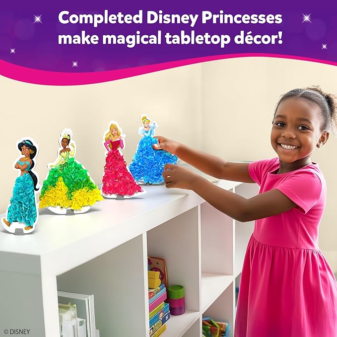 Skillmatics Poke-in Art - Disney Princesses, Mess-Free Fun for Kids, DIY Wood Craft Kits, Creative Christmas Gifts for Girls Ages 4, 5, 6, 7, 8, 9, Includes Cinderella, Ariel, Moana, Rapunzel & More