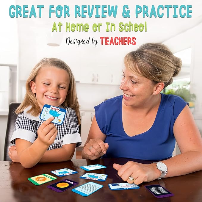 merka Science Flash Cards for Kids - 90-Count Multicolor Waterproof Deck - Solar System Facts & Planet Cards for Kids & Human Anatomy & Geography Facts - Homeschool Science Supplies