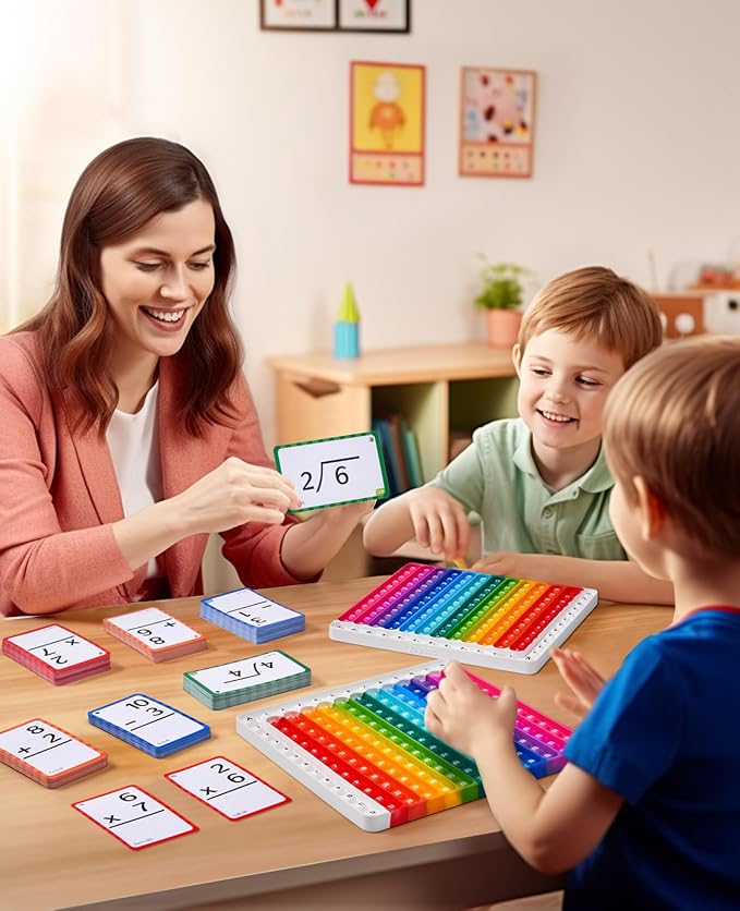 JoyCat Flash Cards for Kids Ages 4-8, Math Flash Cards & Chart, Math Learning Tools Game for Addition Subtraction Division Multiplication, Fit for Kindergarten 1st 2nd 3rd 4th 5th 6th Grade