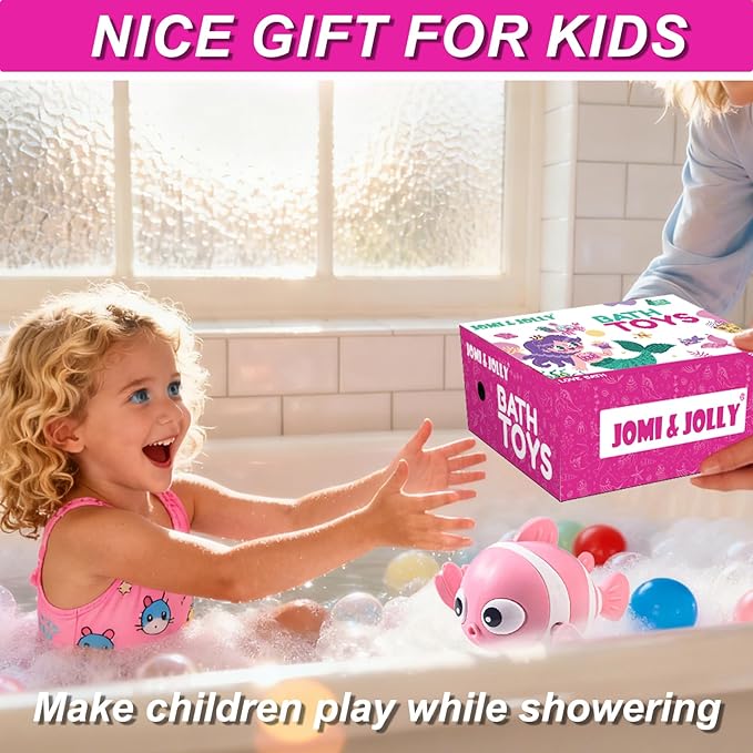 Baby Bath Toys for Kids - 20 PCS Little Mermaid Dolls, Wind Up Swimming Fish, Balls, Scoop and Storage Bag. Mold-Free Toddler Water Toys for Bathtub and Pool Diving, Gift for Girls Ages 1-3, 4-8