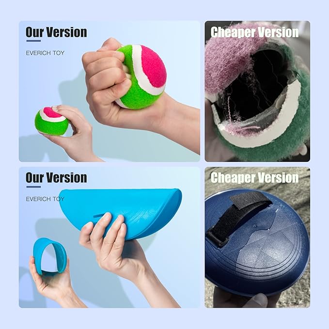 EVERICH Upgraded Toss and Catch Ball Game Set, Outdoor Games for Kids Toys, Stocking Stuffers for Family Games, Beach Pool Yard Christmas Toys Birthday Gifts for Boys Girls 3 4 5 6 7 8-12 Years Old