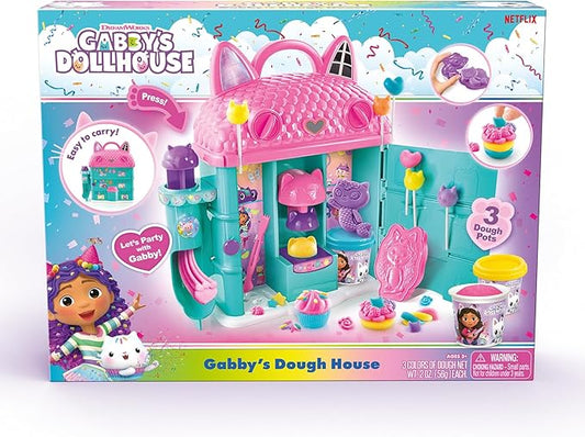 Canal Toys Gabby’s Dollhouse ™ Dough House! Have a cat-Tastic time Sculpting, molding, and Shaping Colorful Dough and Decoration Gabby’s Dough House! Easy Storage and Portability! Ages 4+