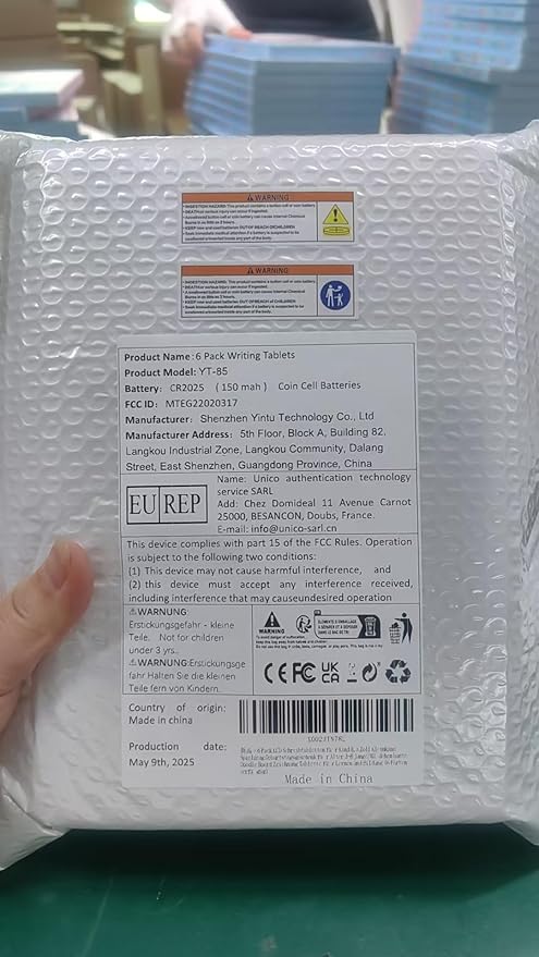 6 Pack LCD Writing Tablets for Kids, 8.5 Inch, Toddler Toys Birthday Gifts for Ages 3-8 Boys Girls, Colorful Doodle Board Drawing Tablet for Learning and Education (Six Colors Available)