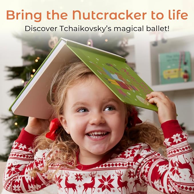 Cali's Books The Nutcracker Book for Children - Rechargeable USB Musical Book for Toddlers 1-3, Perfect for Christmas, 6 Excerpts from Tchaikovsky's Nutcracker Classical Music, Ballet for Kids