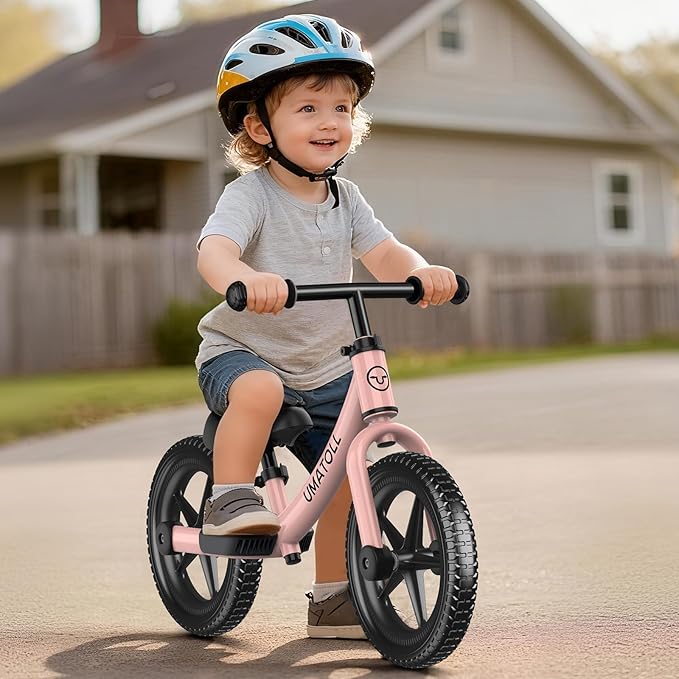 Umatoll Toddler Balance Bike 2 Year Old, Kids Bike Toy for 18 Months to 5 Years Old, Tool-Free Adjustment, Birthday Gifts for 2-3 Boys Girls, No Pedal