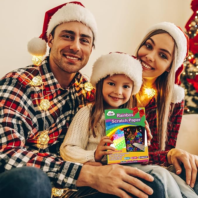 ZMLM Scratch Paper Art Set: 60Pcs Magic Drawing Art Craft Kid Scratch Paper Supplies Toddler Preschool Learning Toys for Age 3 4 5 6 7 8 Girls Boys Birthday Activities Party Favors