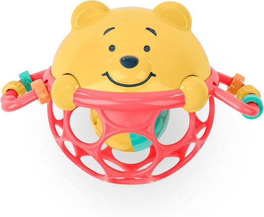 Bright Starts Disney Baby Winnie The Pooh Jingle & Shake Rattle Toy by with Easy-Grasp Oball Technology, Unisex, Newborns & Up