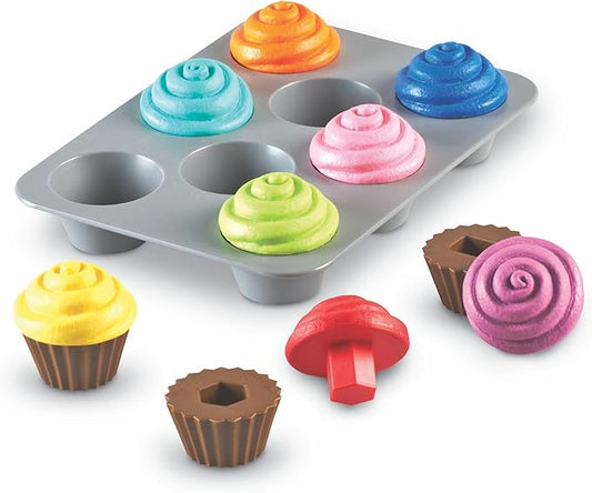 Learning Resources Smart Snacks Shape Sorting Cupcakes - Toddler Girl And Boys Toys, Play Food, Toy Kitchen Accesories, Fine Motor Skills, Preschool Montessori, Shape Sorter , Kids Birthday