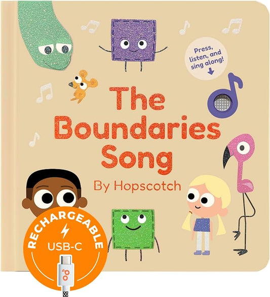 Cali's Books The Boundaries Song by Hopscotch - Feelings Musical Book for Toddlers 1-3 Years Old, Music Books for Kids Emotion, Singing Toy for Children Girls, Baby Sound Toys for Toddler Boys