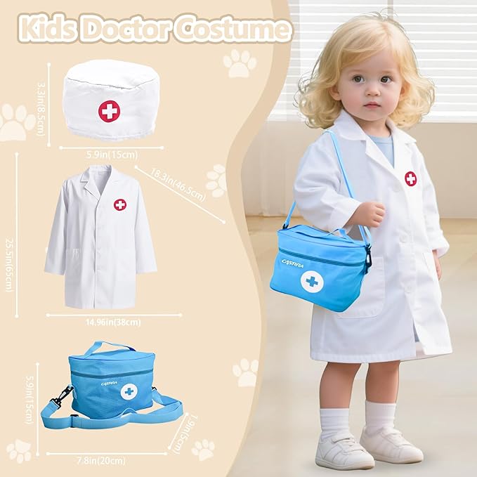 Doctor Kit for Toddlers 3-5 Doctors Play Set Toddler Girl Toys 3 4 5 Year Old Girl Birthday Gift Dog Puppy Vet Kit Kids Veterinarian Playset