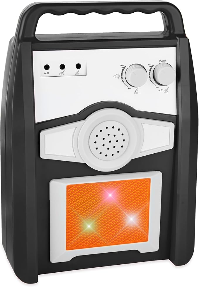 Best Choice Products Kids Electric Musical Guitar Play Set, Toy Guitar Starter Kit Bundle w/ 6 Demo Songs, Whammy Bar, Microphone, Amp, AUX, 2 Sticker Sheets - Black