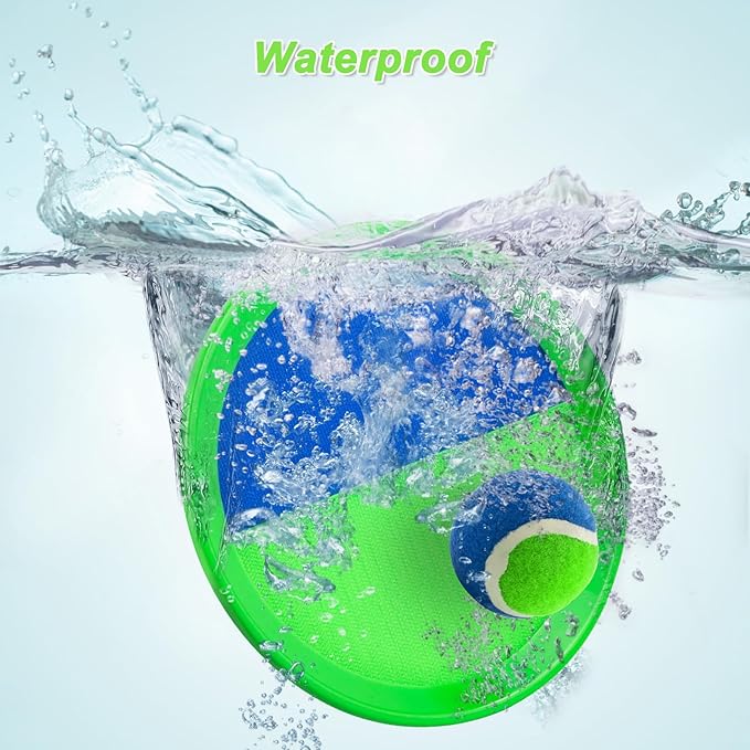 Ayeboovi Kids Outdoor Beach Pool Toys Toss and Catch Ball Set Upgraded Light UP Ball Yard Lawn Games for 3-12 Years Boys Girls Toddlers Birthday Gifts Stocking Stuffers-Green