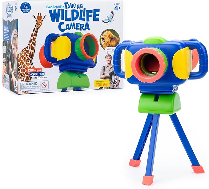 Educational Insights GeoSafari® Jr. Talking Wildlife Camera™ Featuring Robert Irwin - Preschool Science Toys for Little Kids, Toddler STEM Toys, Gifts for Boys & Girls Ages 4+