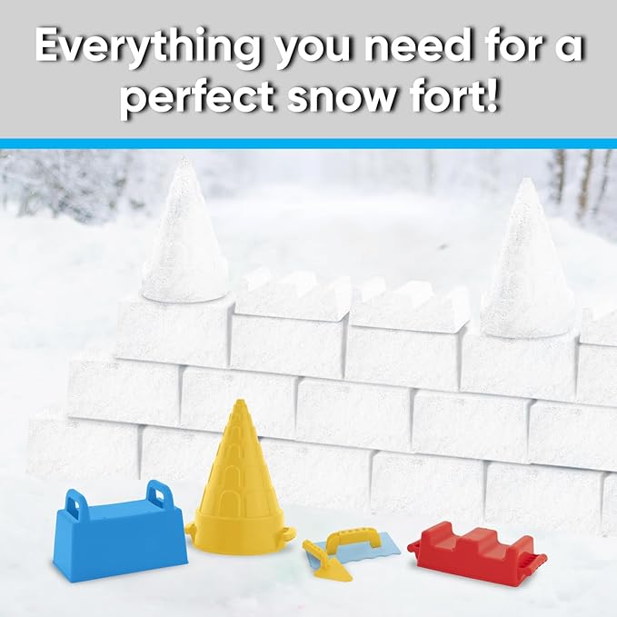 Superio Snow Brick Maker Igloo Fort Block Form Outdoor Winter Snow Toys Sand Castle Building Kit for Adults and Kids Sandbox, Beach, Sand Toys (Red), 3 Pack