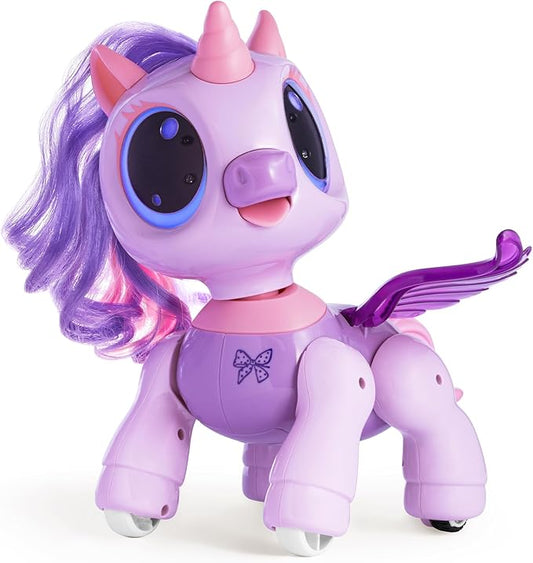 SGILE Remote Control Robot, Unicorn Toy with Interactive Gesture Sense and Music Dance, Preschool STEM Learning Remote Control Pet for Toddler Kids Girls Boys, Purple