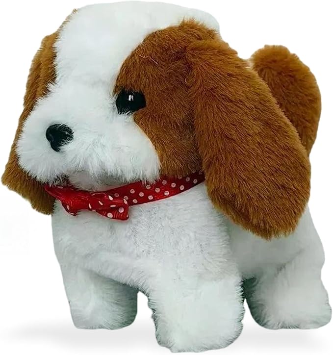 Realistic Robot Puppy, 2026 New Robots Dog, Electronic Interactive Dog - Walking, Barking, Tail Wagging, Creative Companion Puppy for Kids Toddlers (Red Box)