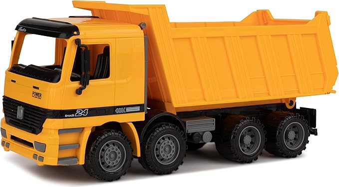 Toy To Enjoy Construction Toys - Excavator & Dump Truck Toy for Kids (Set of 2) – Moveable Claw & Lifting Back – Garbage Truck & Bulldozer Digger – Construction Vehicles for Boys & Kids