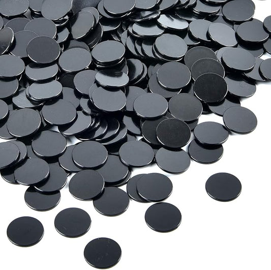 Coopay 1-1/5 inch Plastic Learning Counters Disks Bingo Chip Counting Discs Markers for Math Practice and Poker Chips Game Tokens, 200 Pieces(Black)