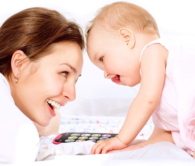 My First Smartphone – Cell Phone Baby Toy, for Toddlers and Young Children – 15 Unique Buttons and Functions, Musical Melodies, Animal Sounds and Number Learning – for 1-Year-Old Kids and Older