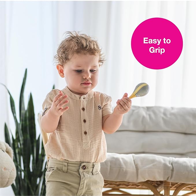 Edushape Maracas for Baby Set of 2 - Boho Chic Colors - Toddler and Kids Maracas - Musical Instrument for Babies Baby Shaker Toy - Soothing Sound for Sensory Development