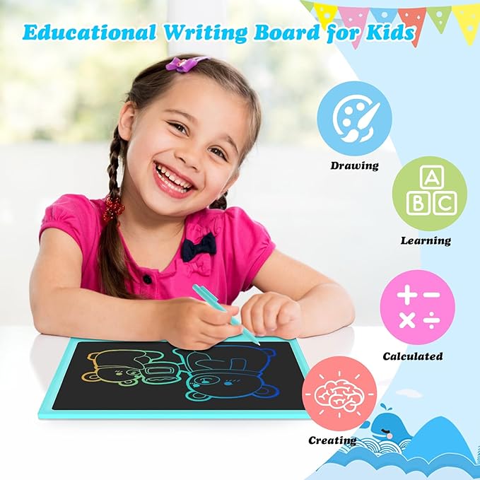 LCD Writing Tablet Kids Toys -15 Inch Toddler Toys Learning Drawing Pad Toys for 3 4 5 6 7 8 Years Boys Girls Birthday Christmas Easter Thanksgiving Gift Creative Doodle Board