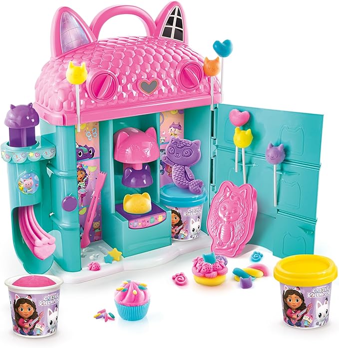 Canal Toys Gabby’s Dollhouse ™ Dough House! Have a cat-Tastic time Sculpting, molding, and Shaping Colorful Dough and Decoration Gabby’s Dough House! Easy Storage and Portability! Ages 4+