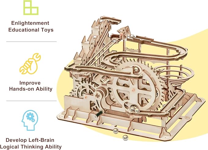 Marble Run 3D Puzzles Wooden Model Building Kits for Adults - Mechanical Puzzles Brain Teaser Educational Project DIY Crafts, for Adults Boys Ages 14+ (Pivot)