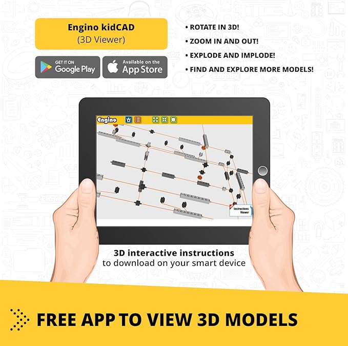 Engino Mini ERP 2.0, Build & Program 8 Working Robots with Bluetooth, STEM Coding Kit for Kids Ages 9+ with Free Software, Building Toys, Coding for Kids, Gifts for Boys & Girls