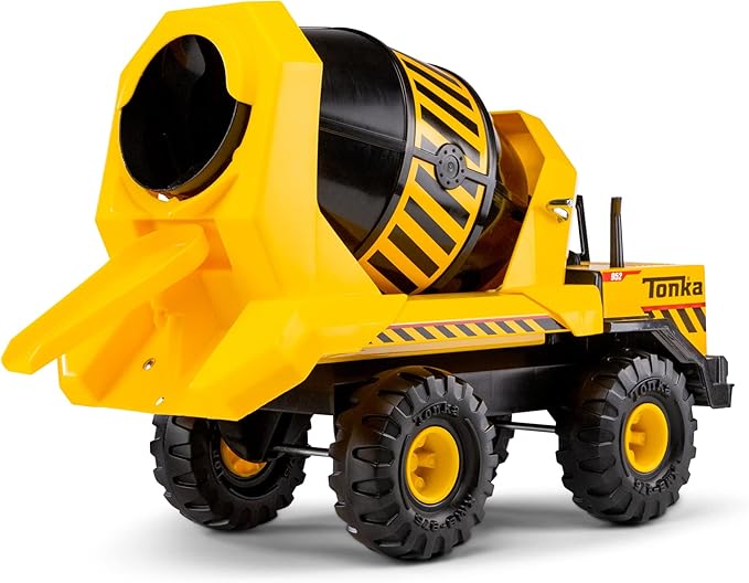 Tonka Steel Classics Mighty Cement Mixer - Made with Steel & Sturdy Plastic, Yellow Toy Construction Truck, Boys and Girls, Kids, Toddlers, Ages 3+
