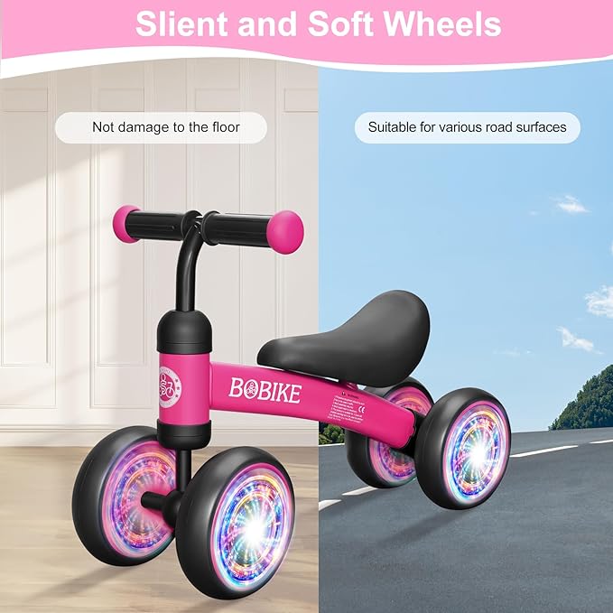 Baby Balance Bike Toys for 12-36 Months Kids Toy Boy and Girls Gifts Toddler Best First Birthday Gift Children Walker No Pedal Infant 4 Wheels Bicycle