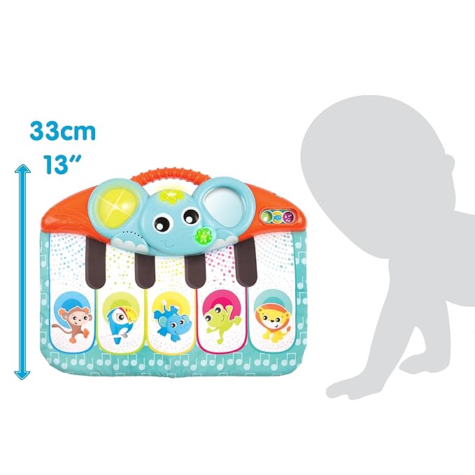 Playgro Melody 4-in-1 Music and Lights Baby Piano - Multi-Functional Kick Pad with Engaging Lights and Sounds for Babies 0+ Months - Musical Toy for On-The-Go Sensory Exploration & Developmental Fun